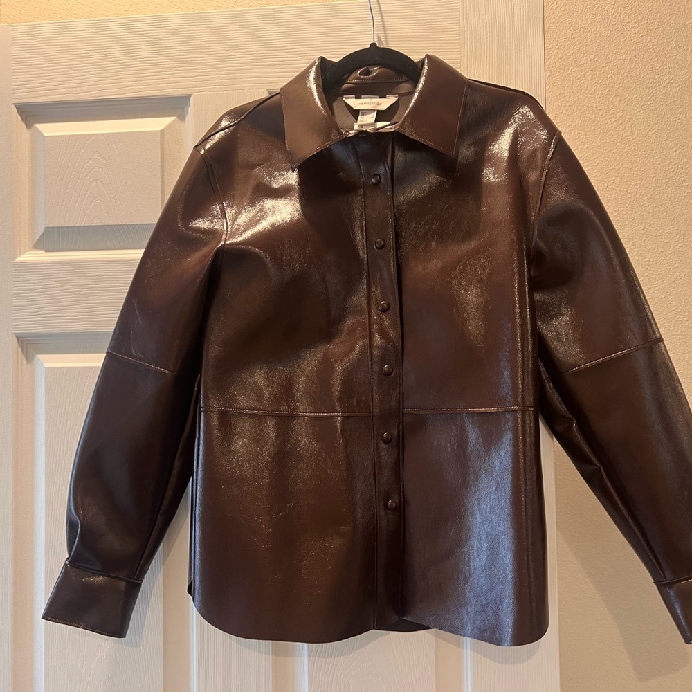 H&M Dark Brown Leather Jacket